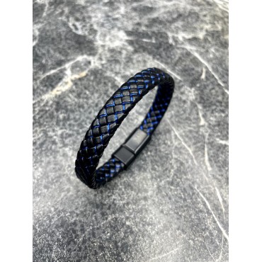 Black &Ouml;rg&uuml; Deri Bileklik